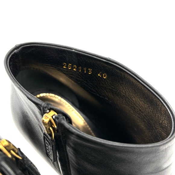 Gucci Black Leather Platform Ankle Boots Booties 252113 - Picture 7 of 13